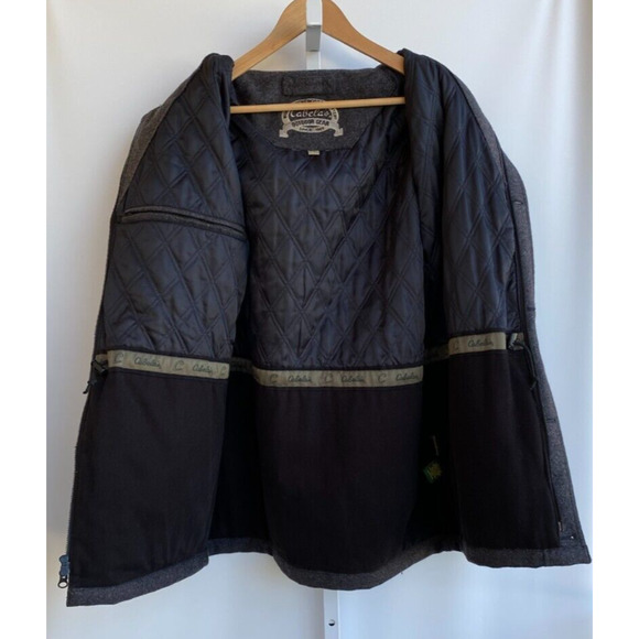 Cabelas Mackinaw Jacket Wool Gray Mens M Thinsulate Ultra Lined Hunting Cruiser - Picture 8 of 13